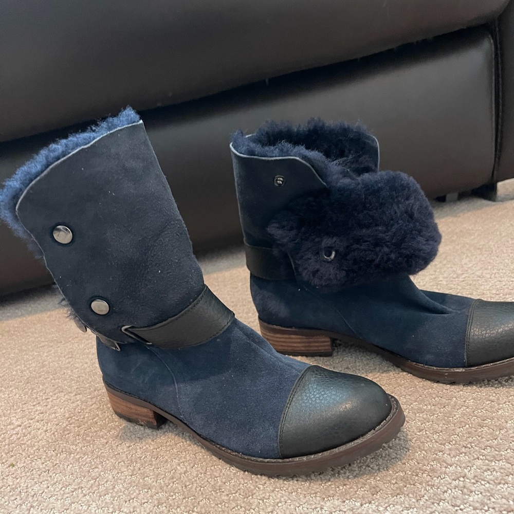 Matt Bernson Navy Shearling